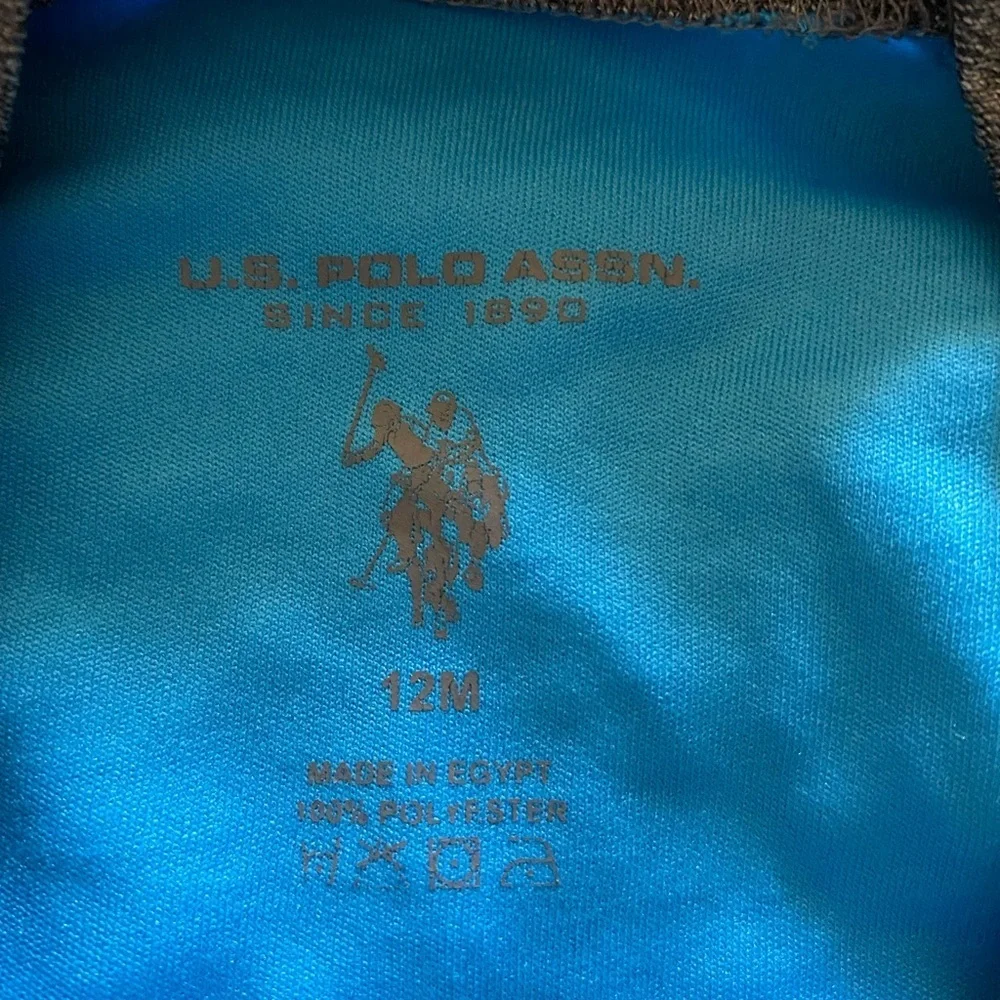 U.S. Polo Assn. Blue and Gray Kids Shirt 12M